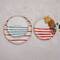 Hello Honey® 8.25" Round Hand-Painted Stoneware Plate with Stripes & Holiday Saying Set